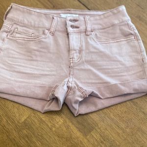SO Blush Pink High-Rise Cuffed Jean Shorts